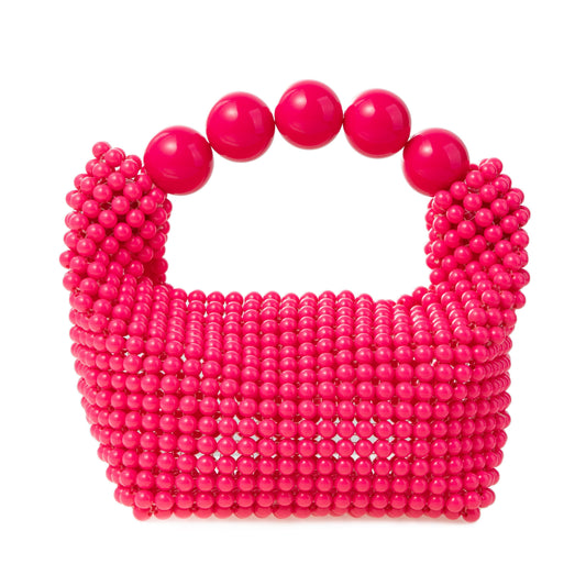 Beaded Magenta Handbag
