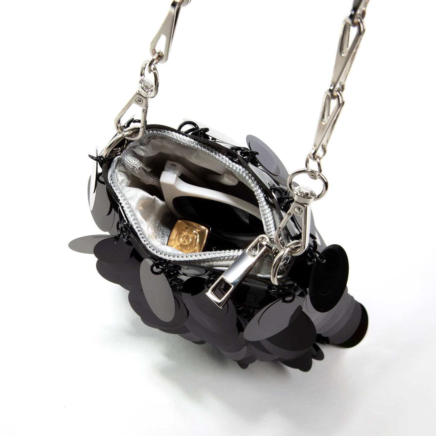 Plastic Sequin Crossbody Bag