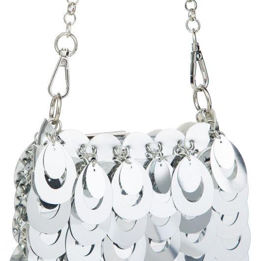 Plastic Sequin Crossbody Bag
