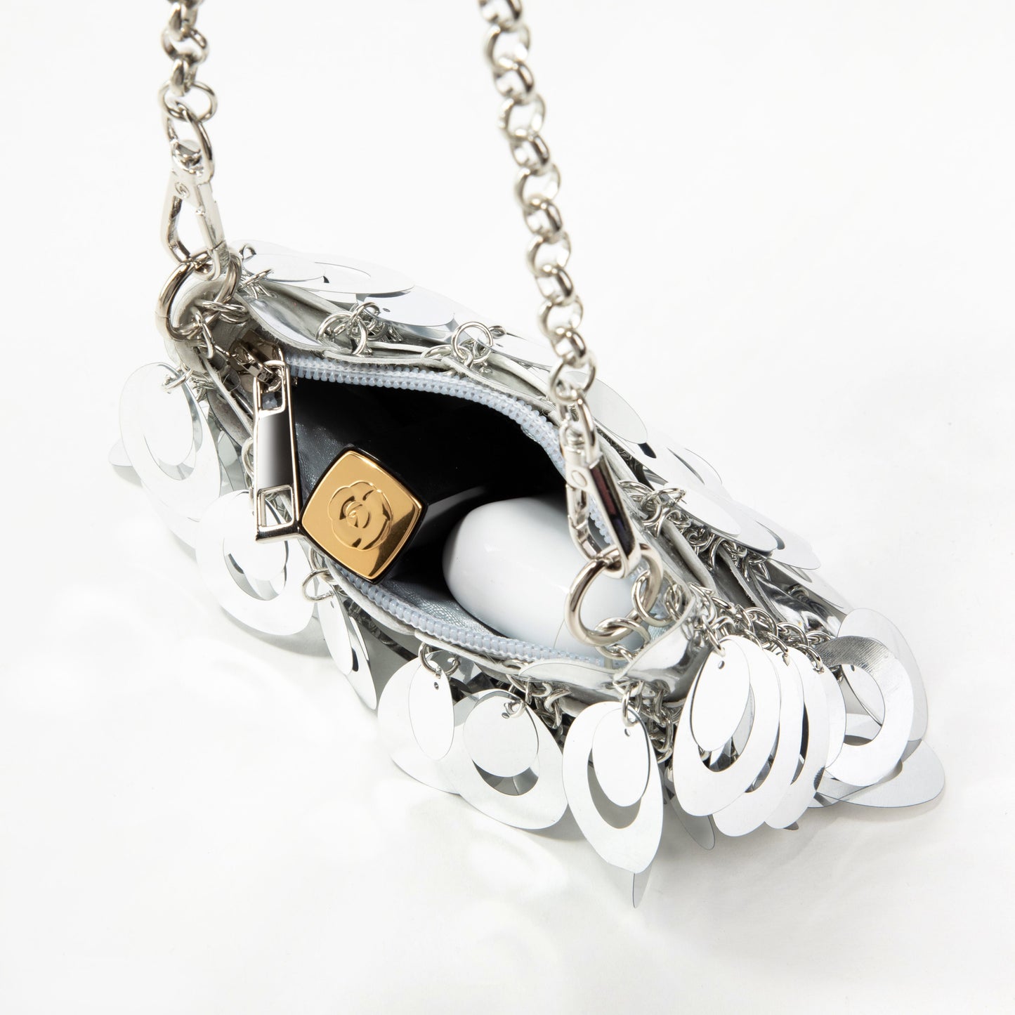 Plastic Sequin Crossbody Bag