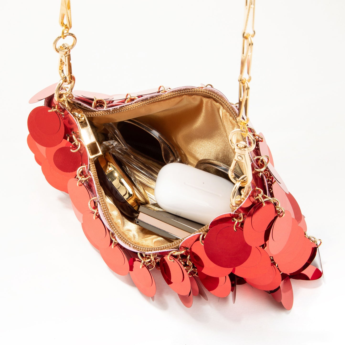 Plastic Sequin Crossbody Bag