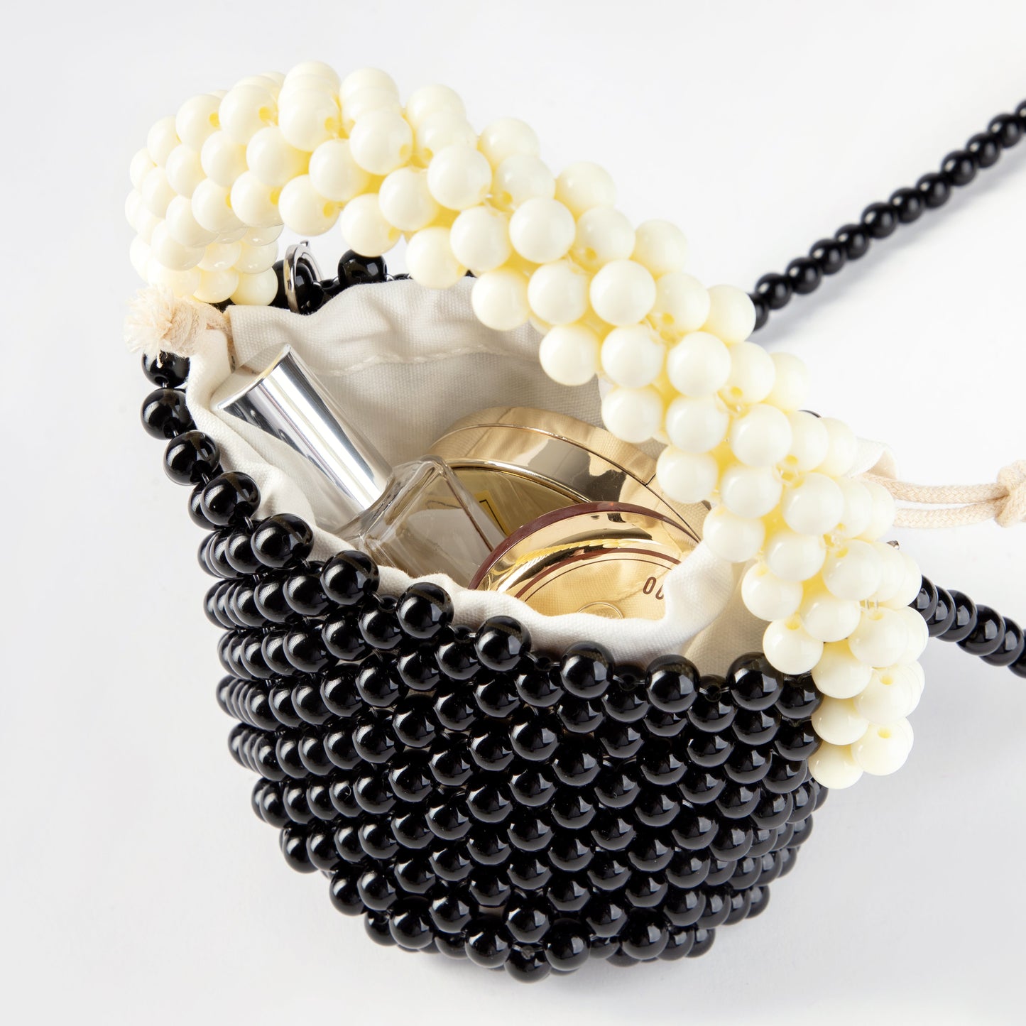 Beaded Black Bucket