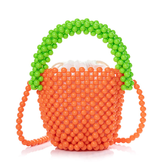 Beaded Orange Bucket