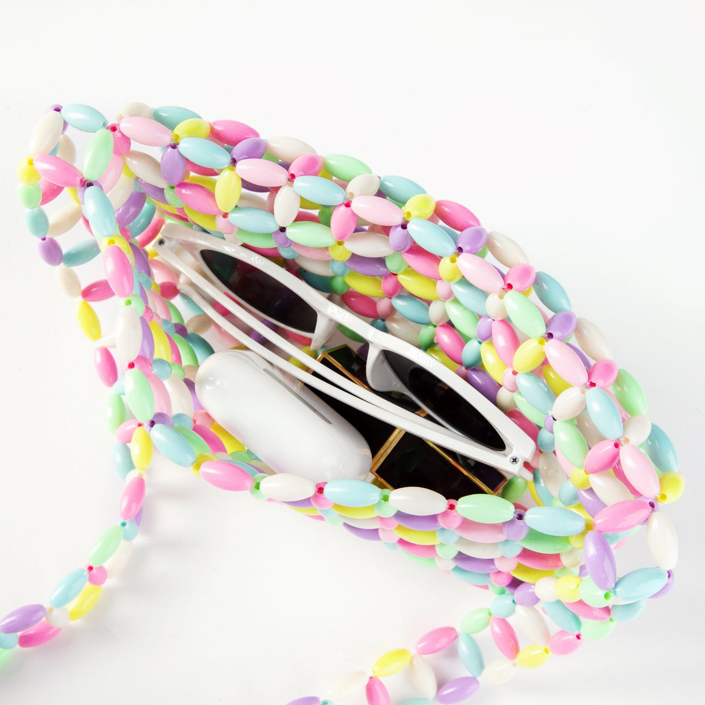 Colorful Plastic Beads Shoulderbag