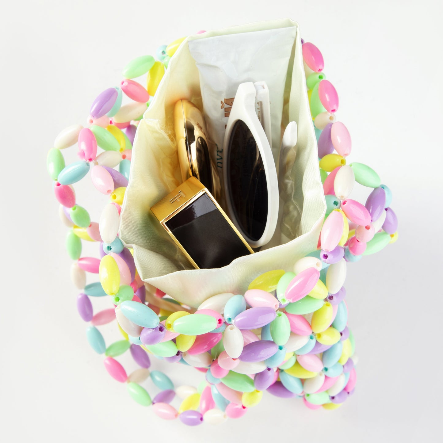 Colorful Plastic Beads Tote