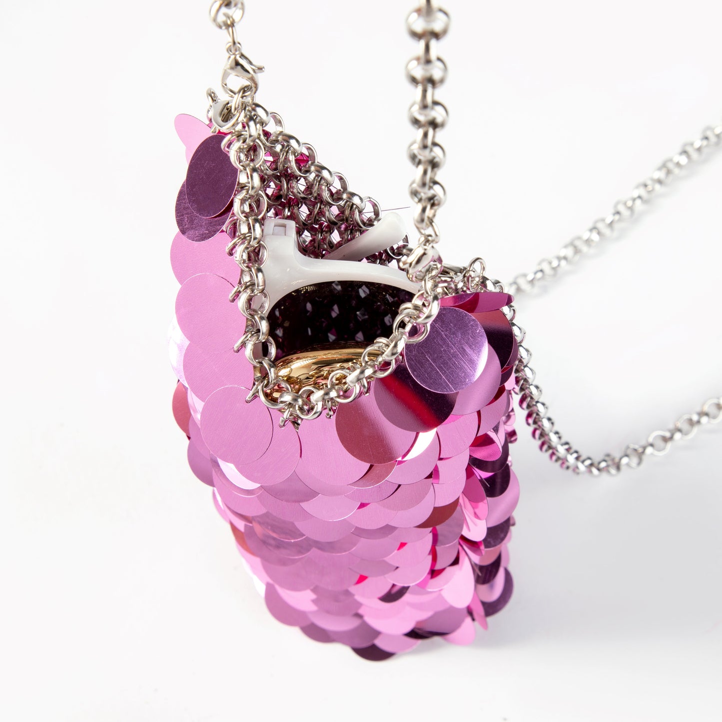 Plastic Sequin Shoulder Bag