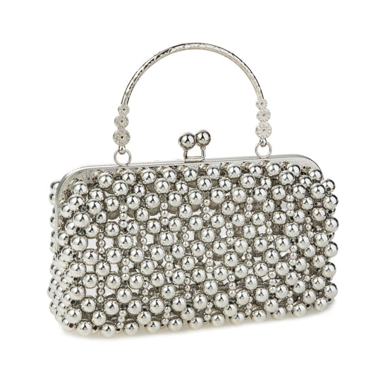 Long Silver Wallet Handheld Clutch