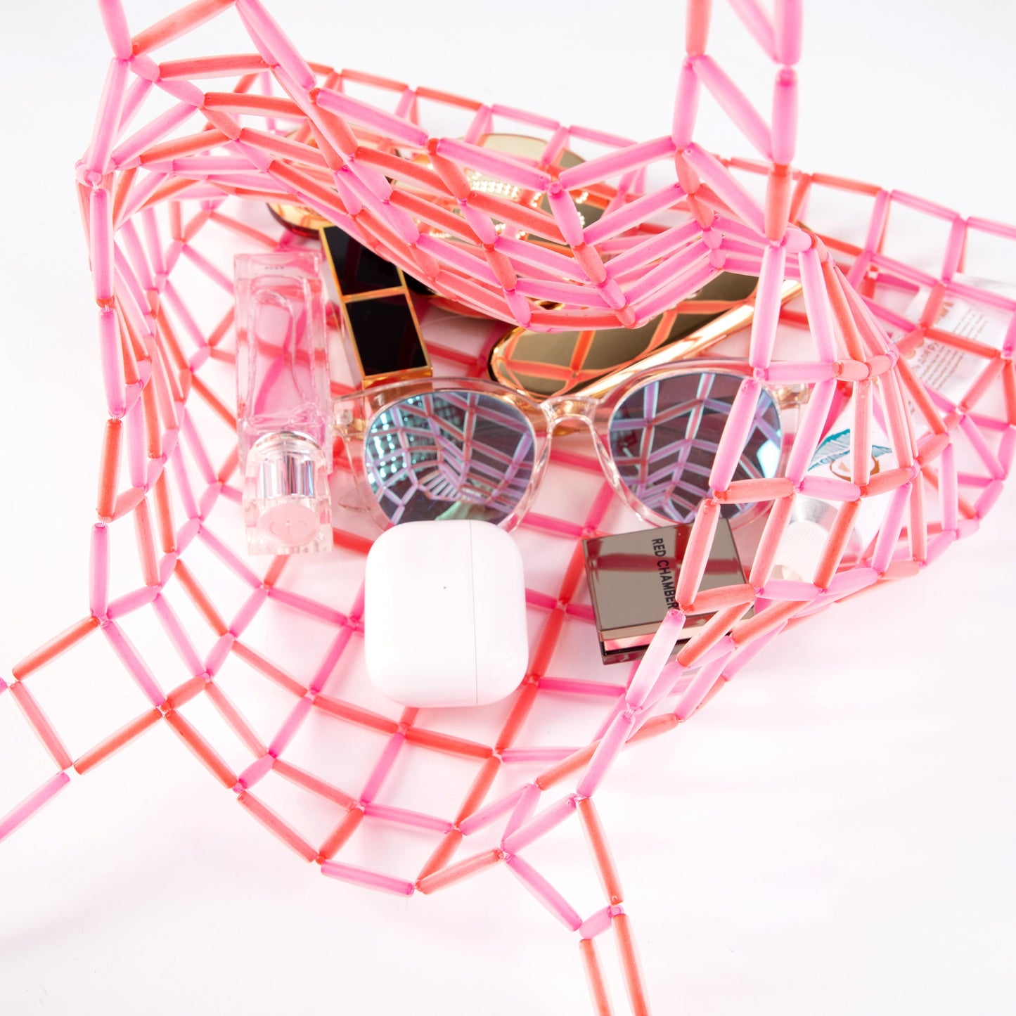 Pink Long Beads Tote