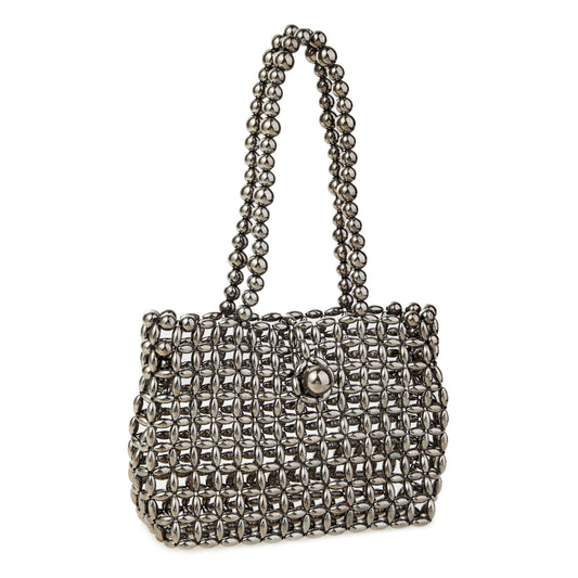 Metallic Gunmetal Underarm Purse