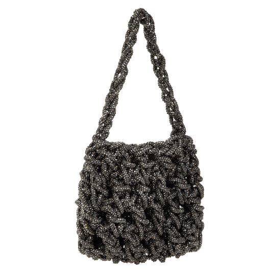 Rhinestone-Embellished Handbag