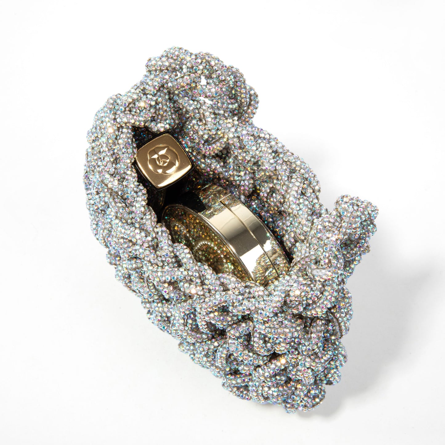 Rhinestone-Embellished Handbag