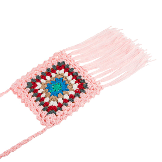 Ethnic Crochet Pouch with Tassels