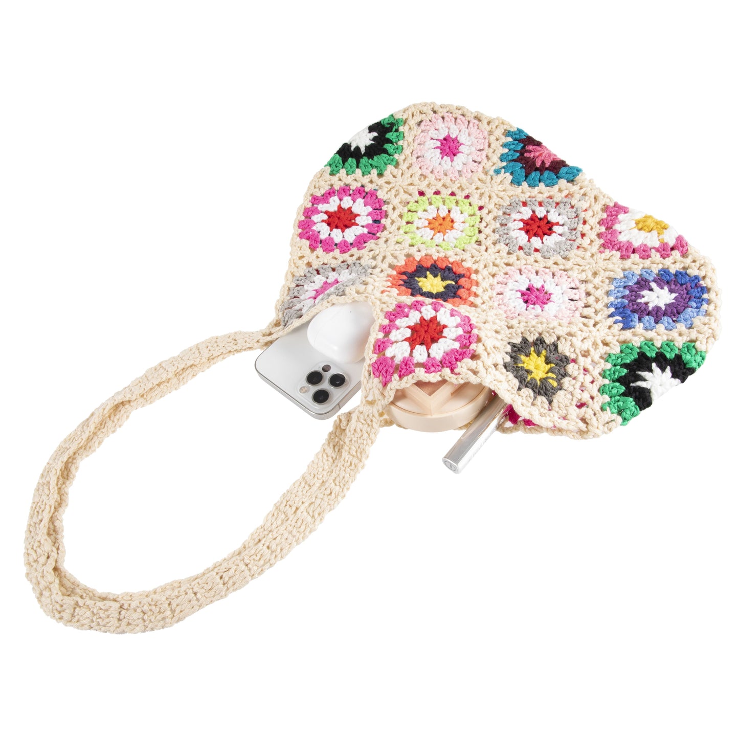 Crochet Flower Handbag