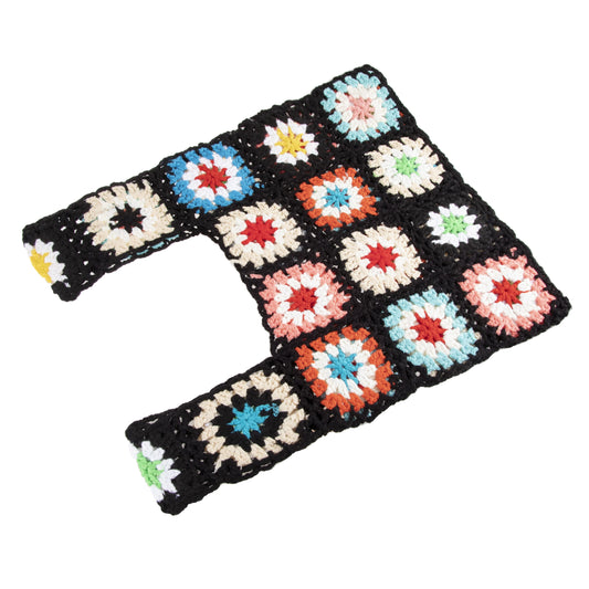 Ethnic Crochet Flower Tote