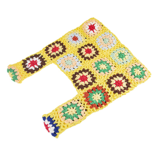 Ethnic Crochet Flower Tote