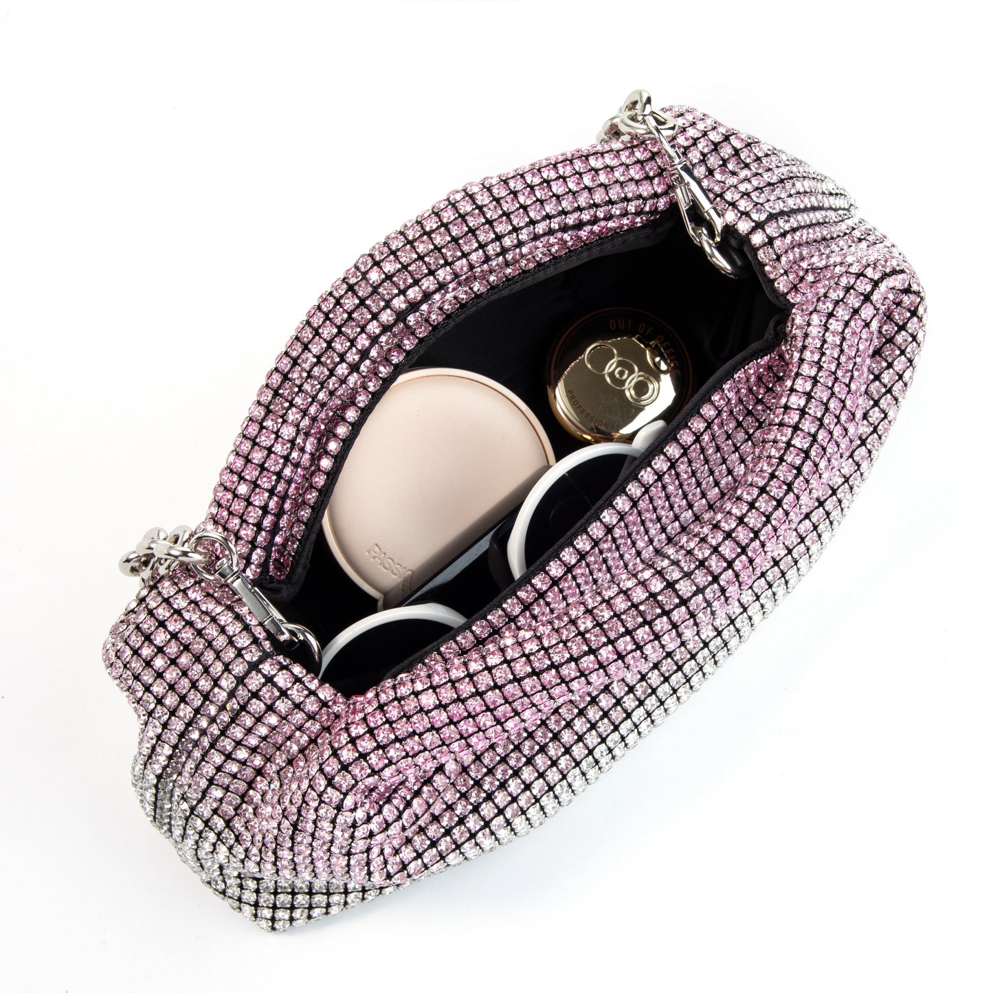 Rhinestone Pink Top Handle Purse