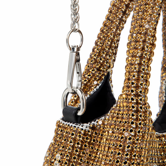 Rhinestone Gradient Gold Tote