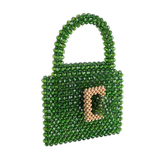 Gold Closure Green Pouch