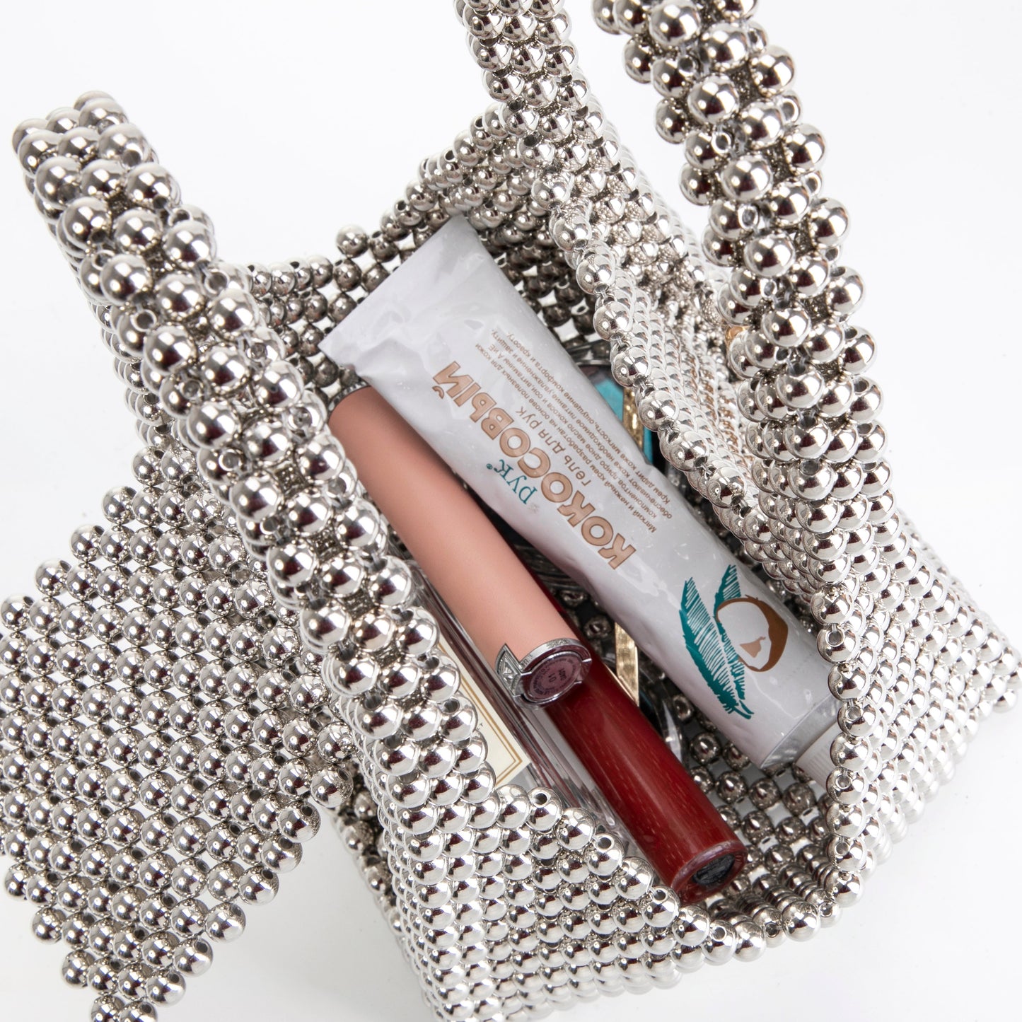 Gold Stick Silver Clutch