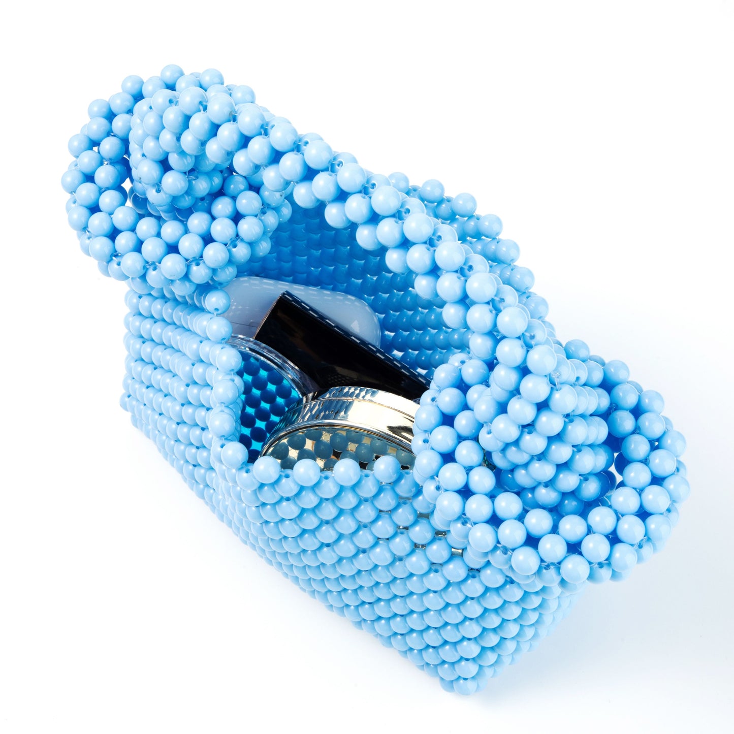 Donut Handle Blue Clutch
