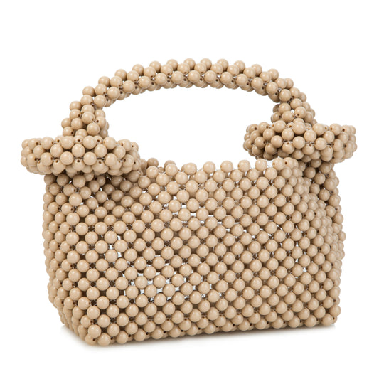 Donut Handle Khaki Clutch
