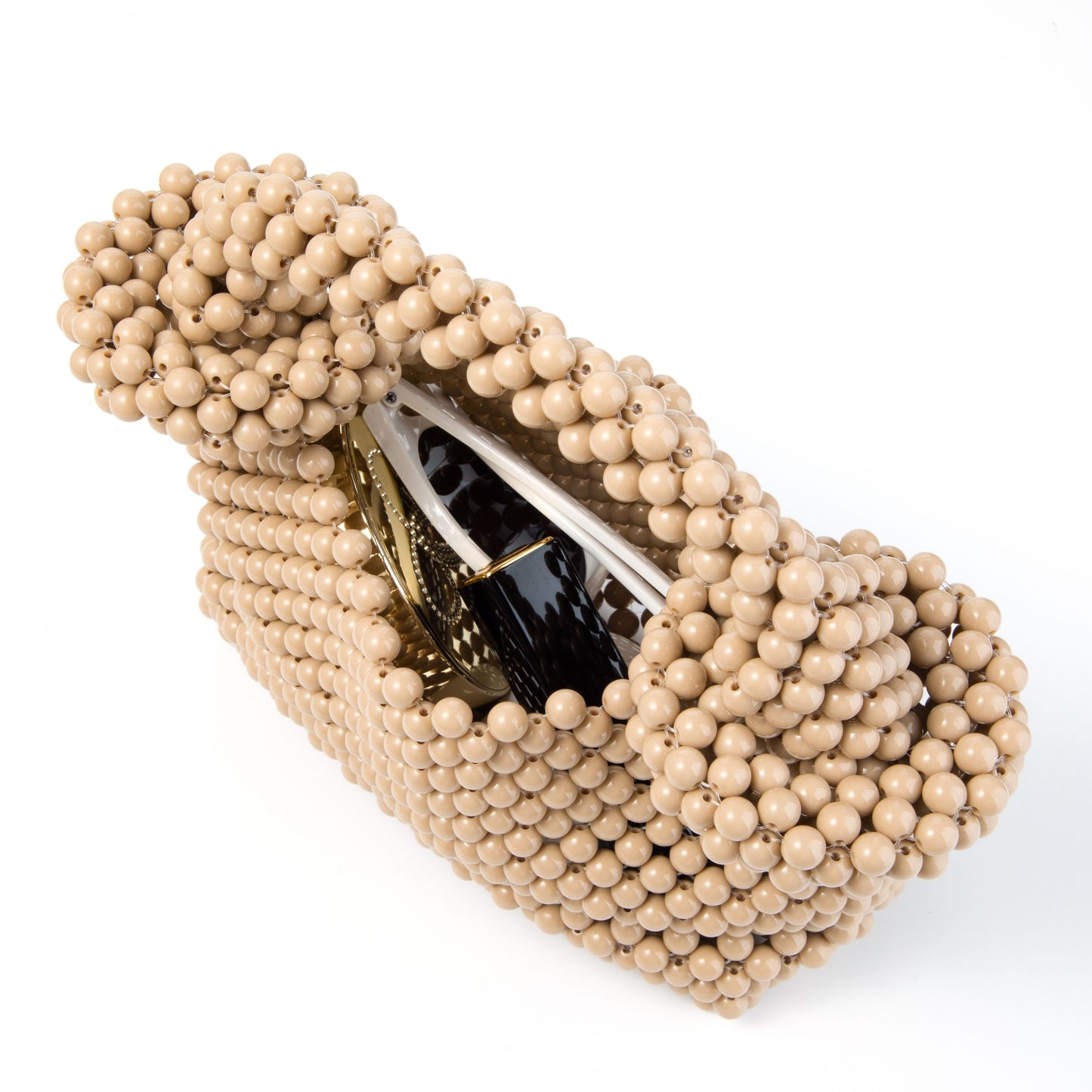 Donut Handle Khaki Clutch
