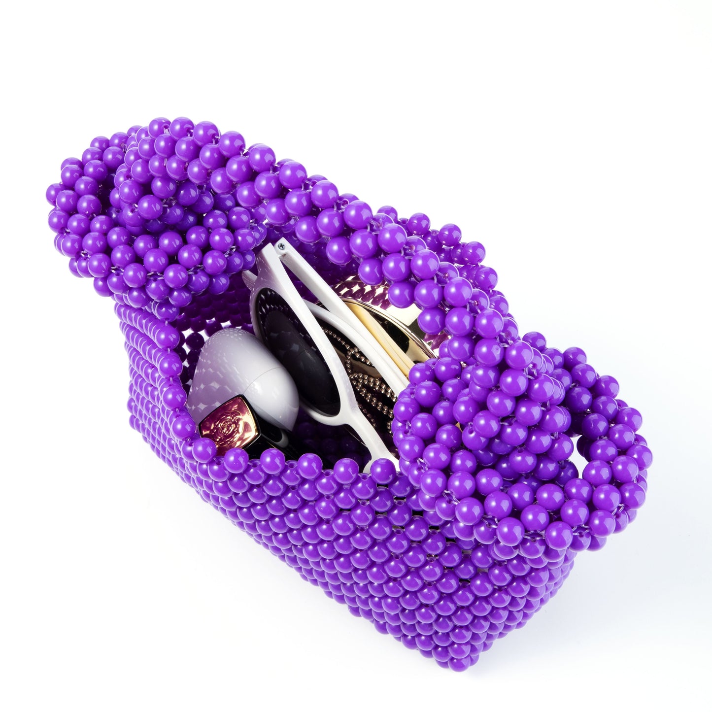 Donut Handle Purple Clutch