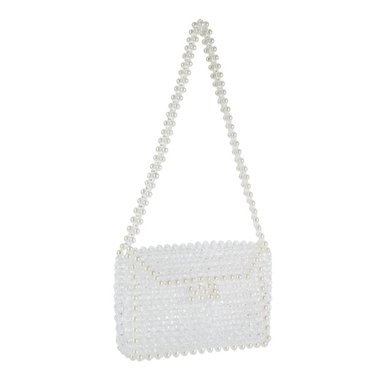 White Diamond Bead Shoulderbag