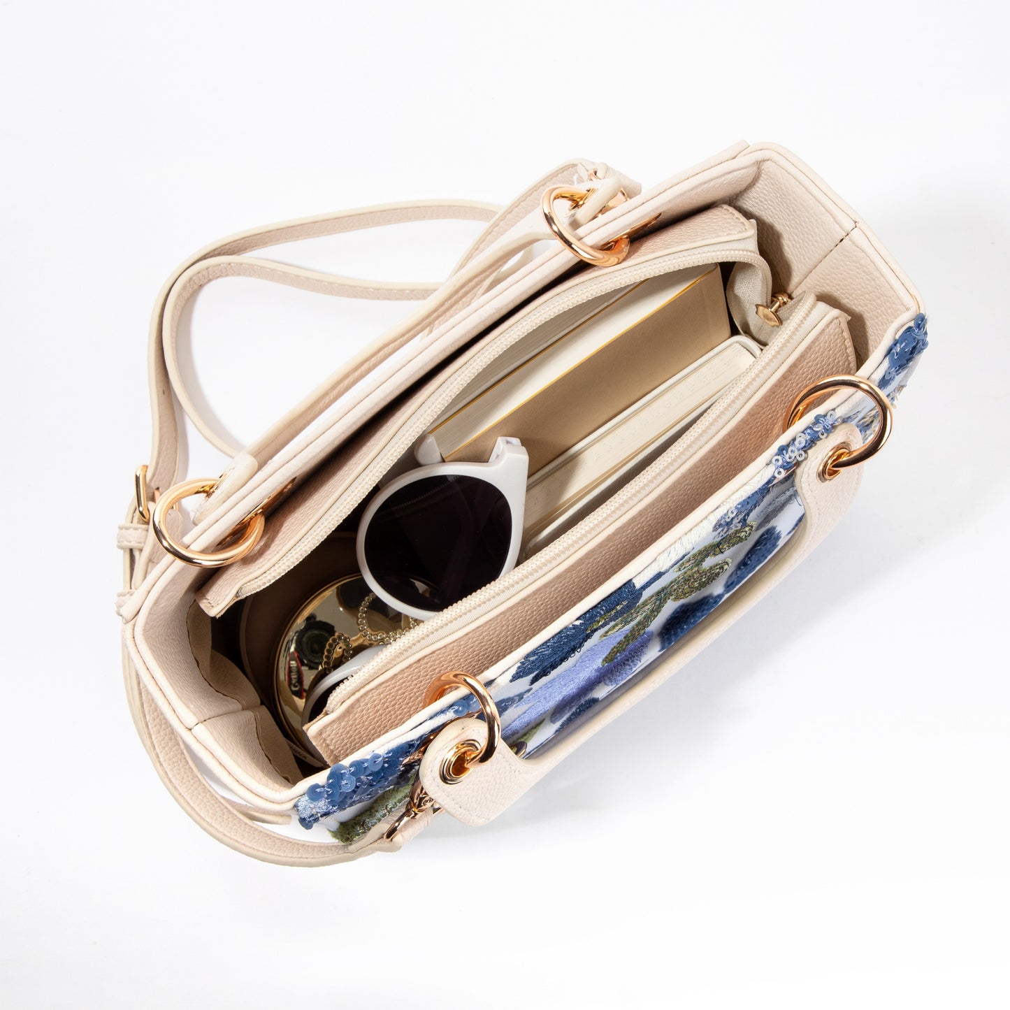 White Box Sequin Leather Bag