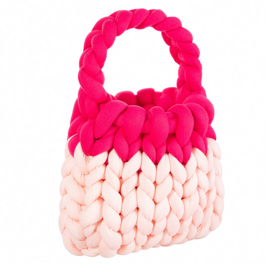 Color-Block Velvet Bag