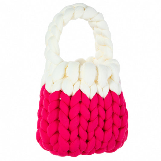 Color-Block Velvet Bag