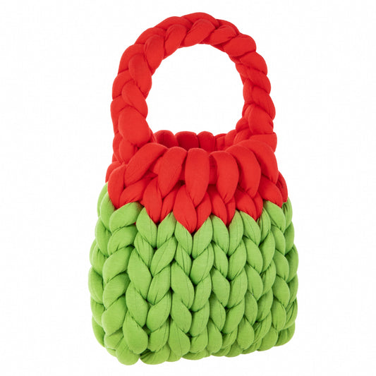 Color-Block Velvet Bag