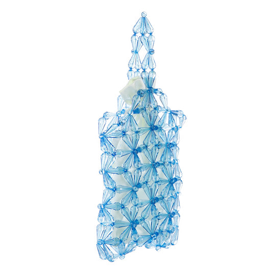Hollow Snowflake Blue Purse