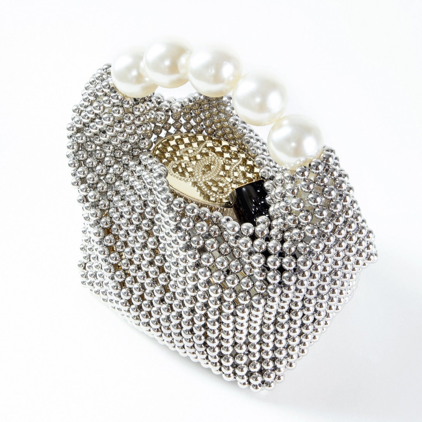 Pearl Handle Silver Clutch