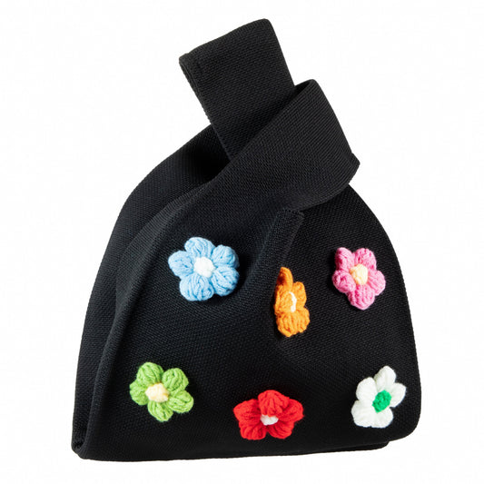 Knit Flower Tote