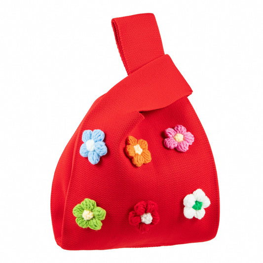 Knit Flower Tote