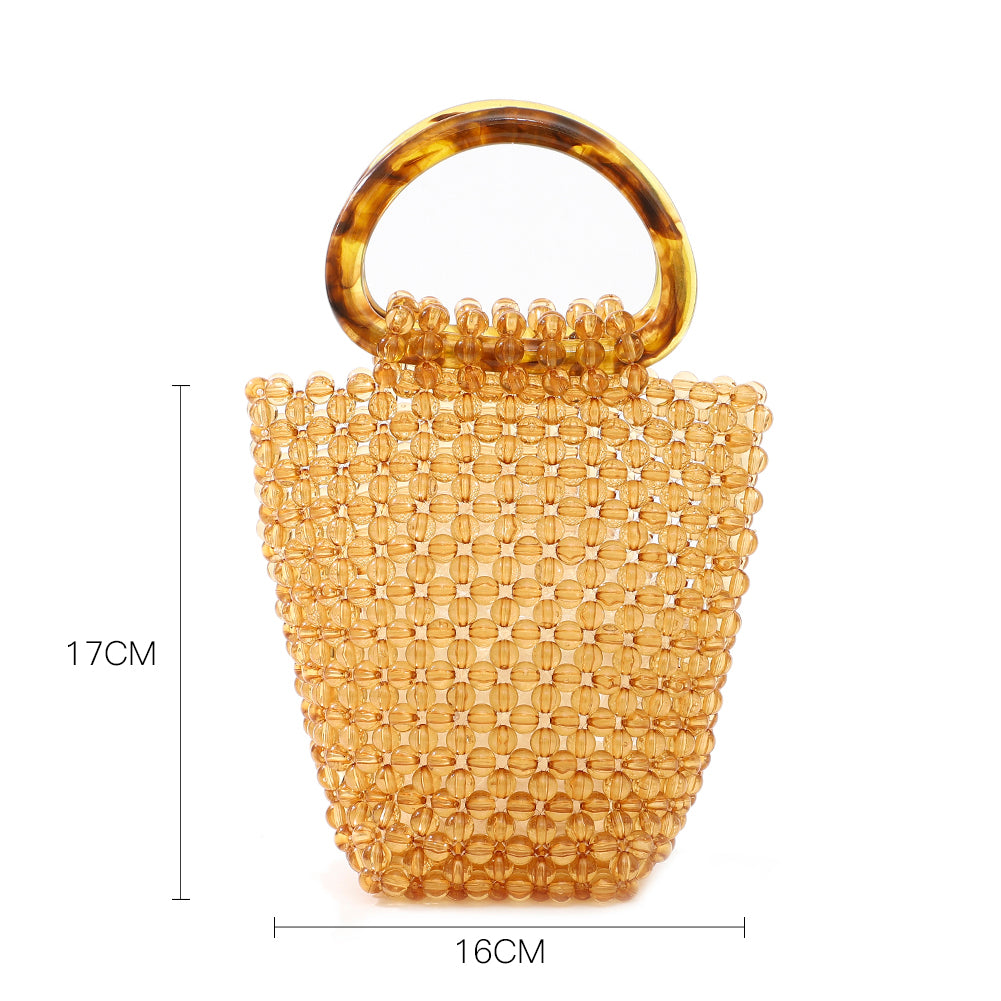 Transparent Brown Handbag
