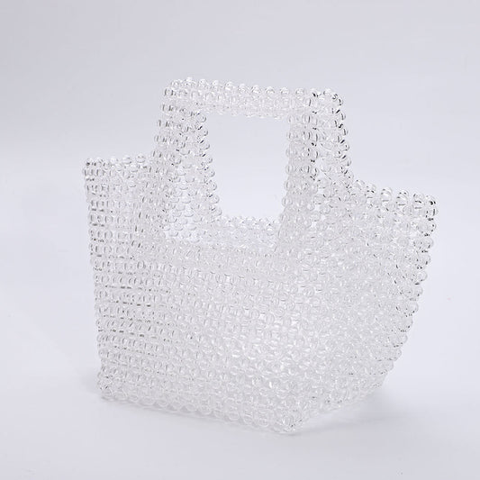 Transparent Beaded Tote