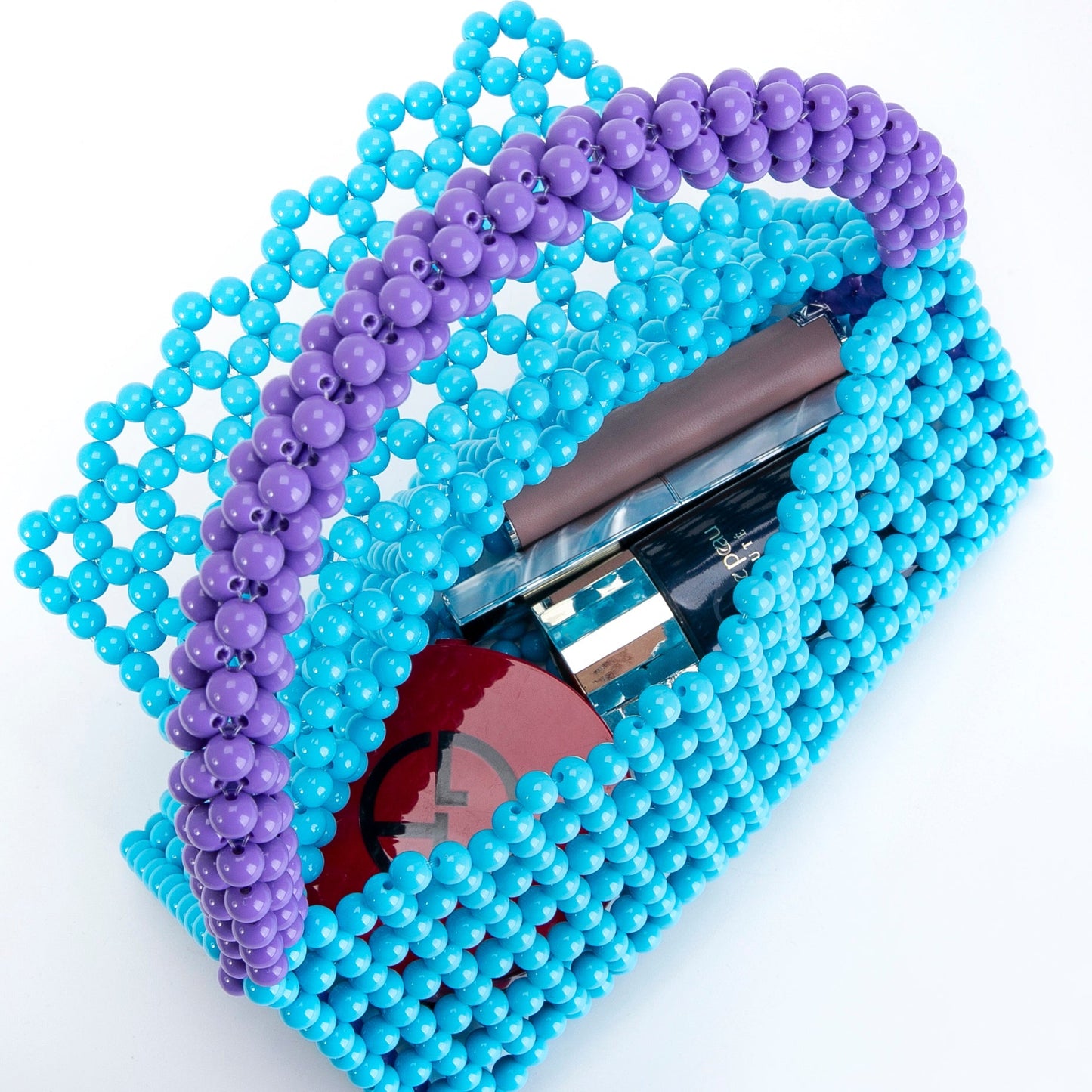 Purple&Blue Triangle Purse