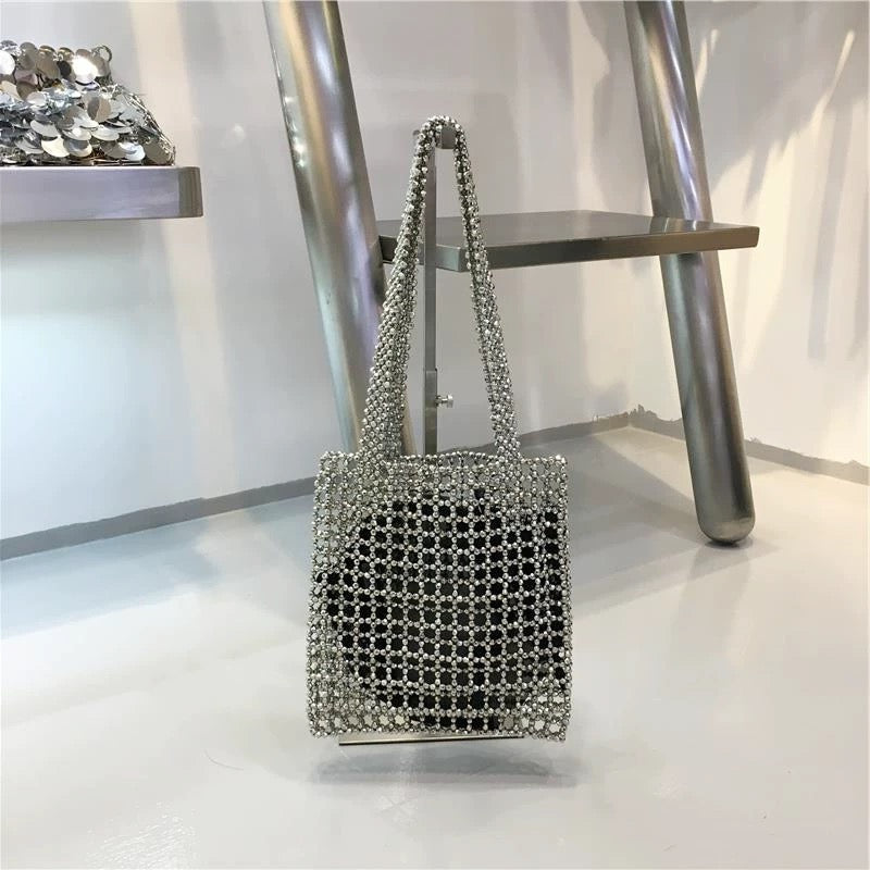 Casual Silver Tote Bag
