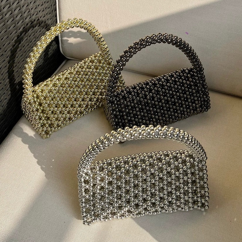 Gunmetal Triangle Clutch