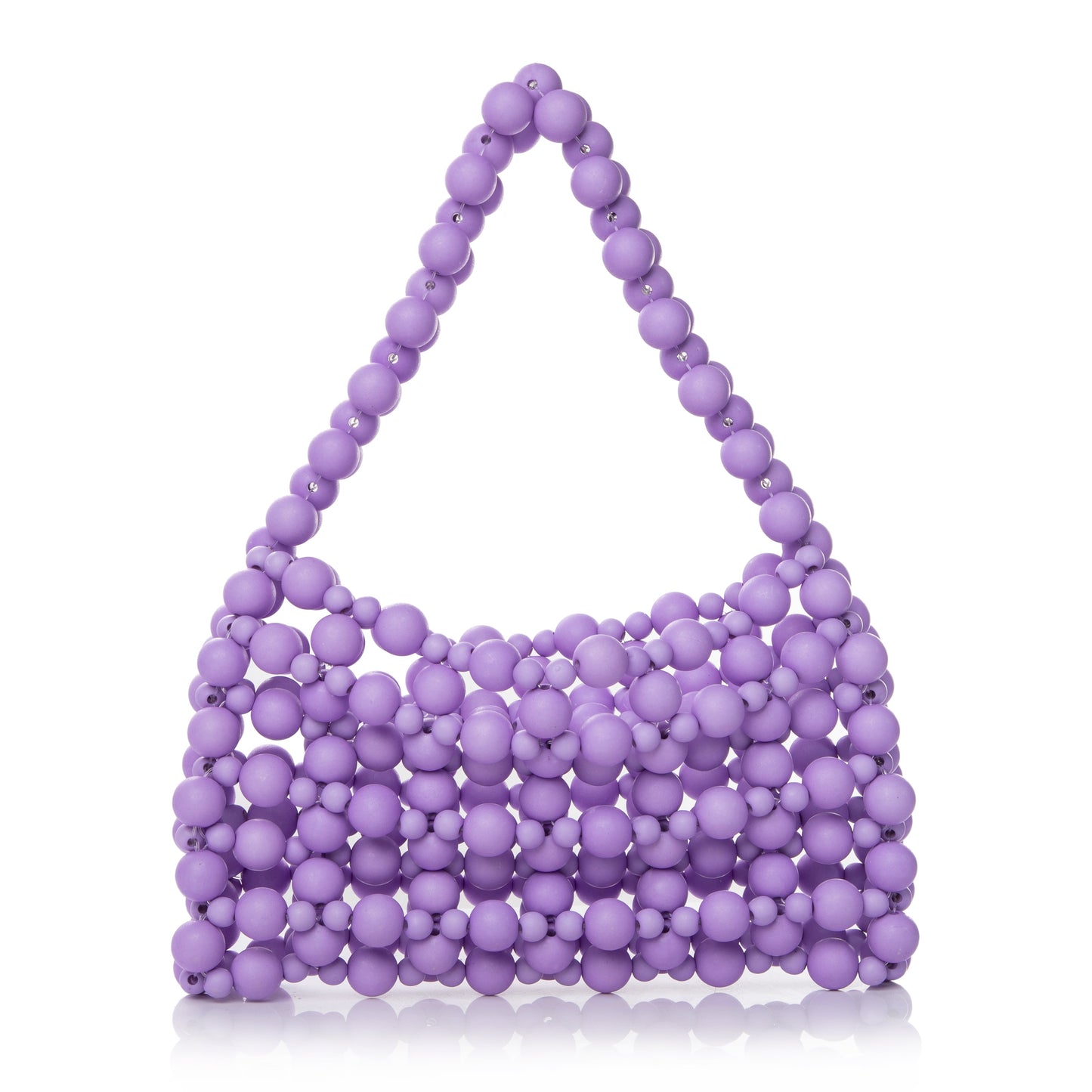 Rubber Purple Bead Pouch