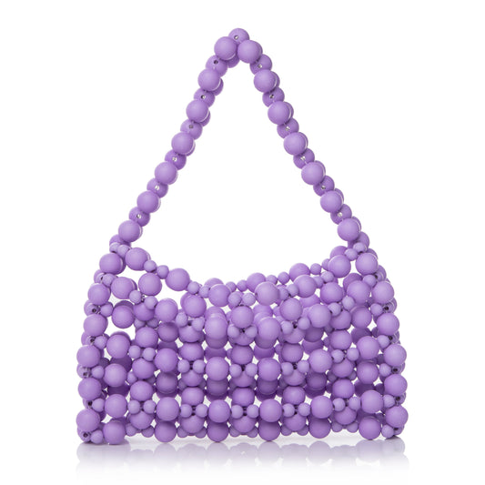 Rubber Purple Bead Pouch
