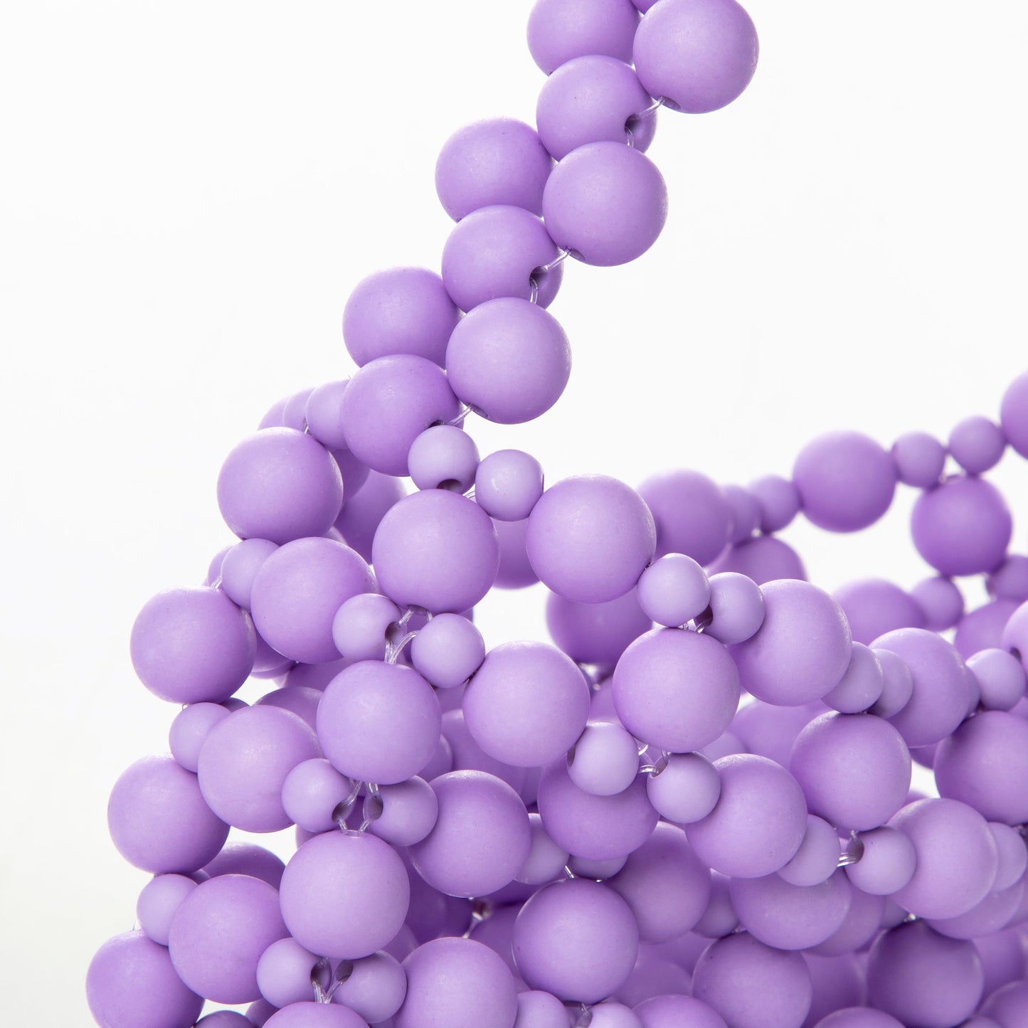 Rubber Purple Bead Pouch
