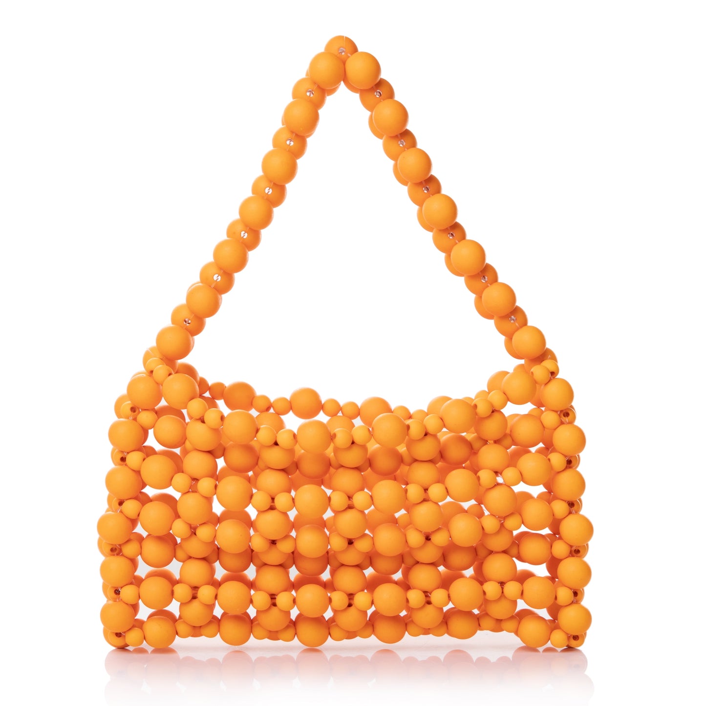 Rubber Orange Bead Pouch