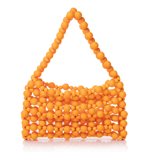 Rubber Orange Bead Pouch