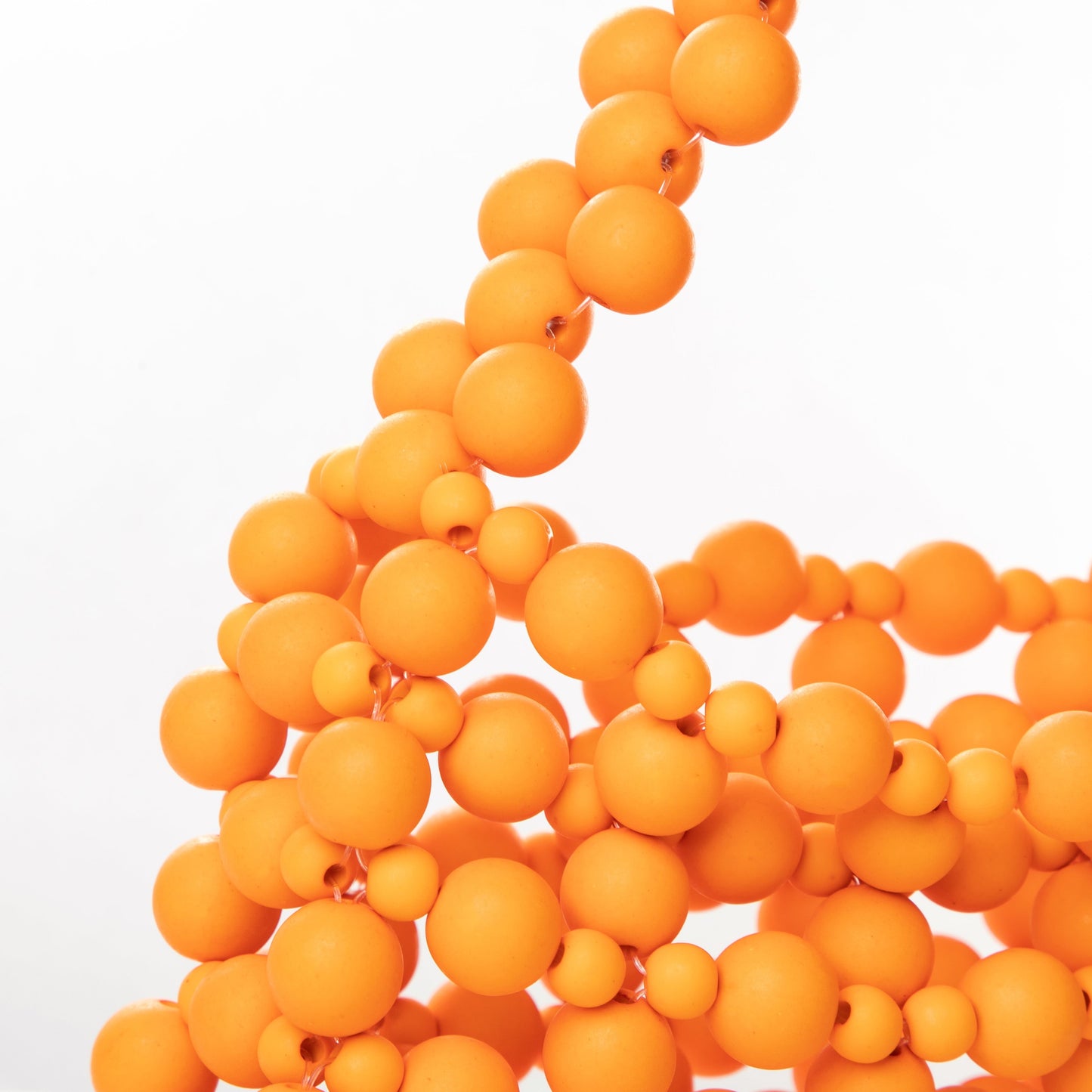 Rubber Orange Bead Pouch