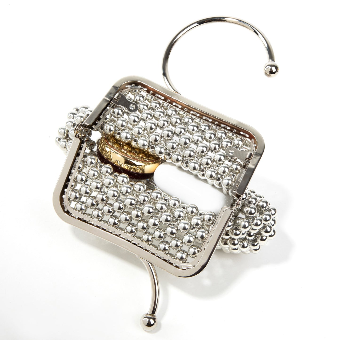 Metallic Wallet Silver Clutch