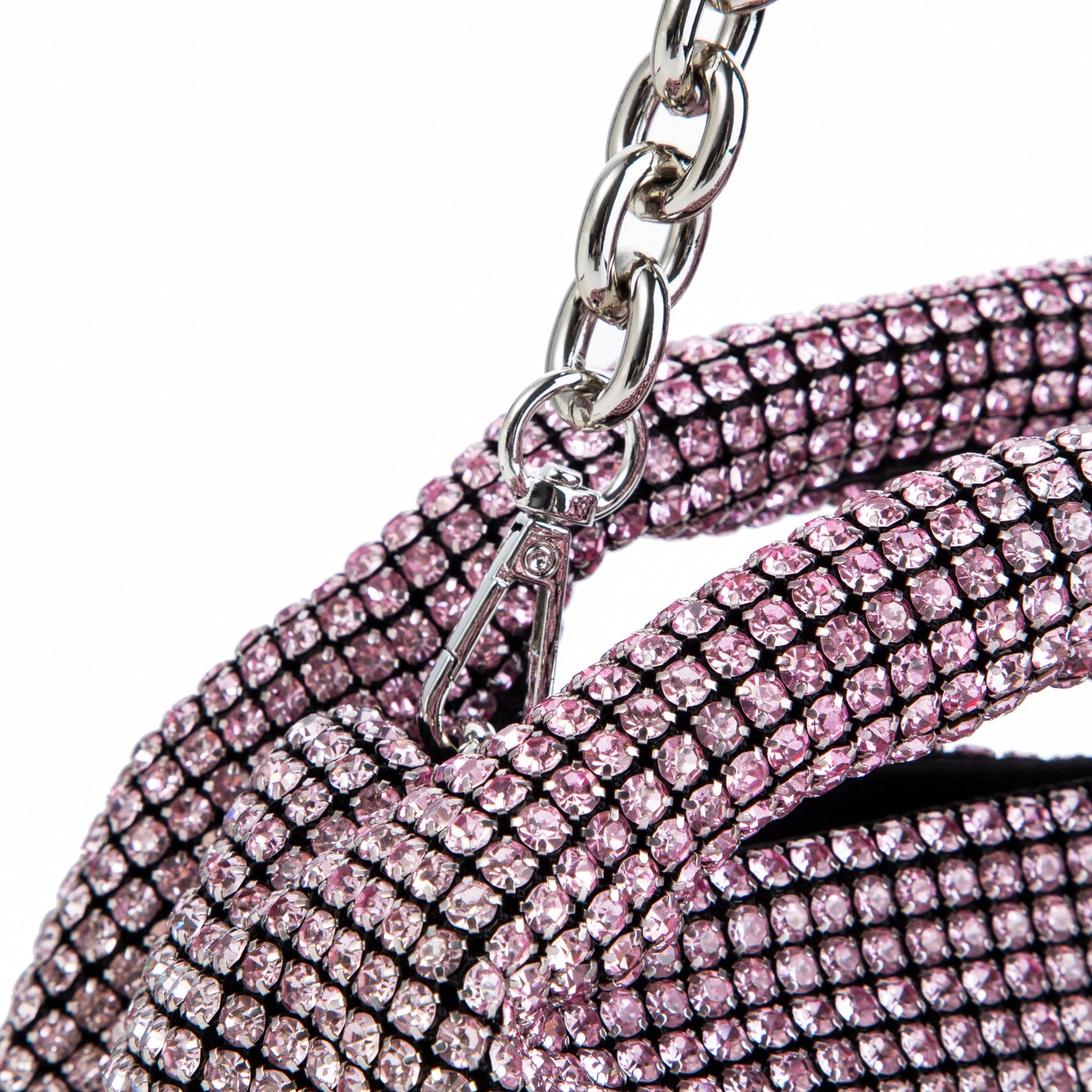 Rhinestone Pink Top Handle Purse