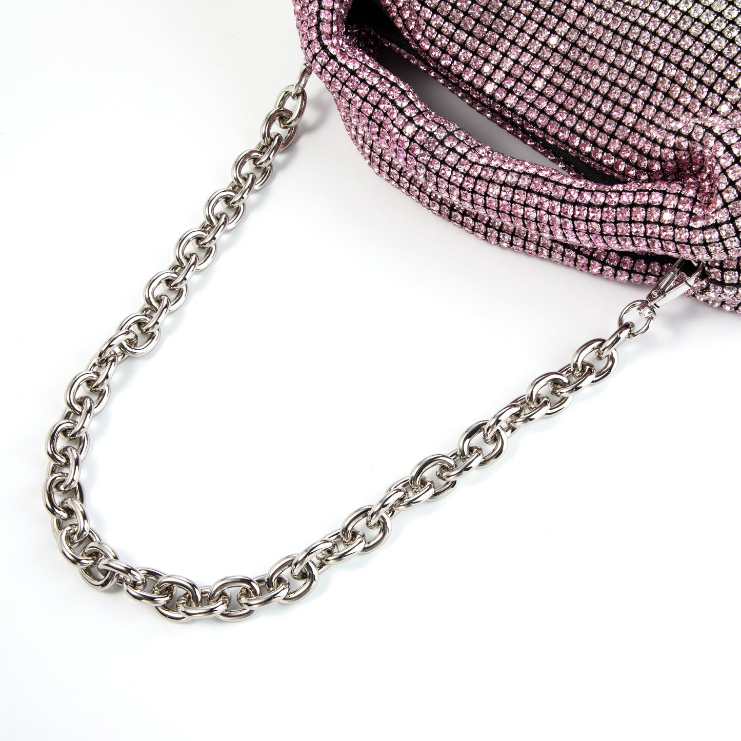 Rhinestone Pink Top Handle Purse